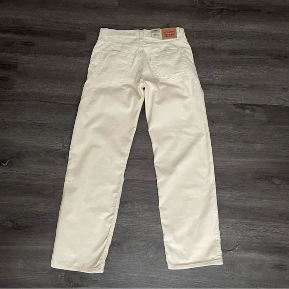 NEW Levi's Off-White Baggy Corduroy Pants ( 28) - Picture 4 of 11